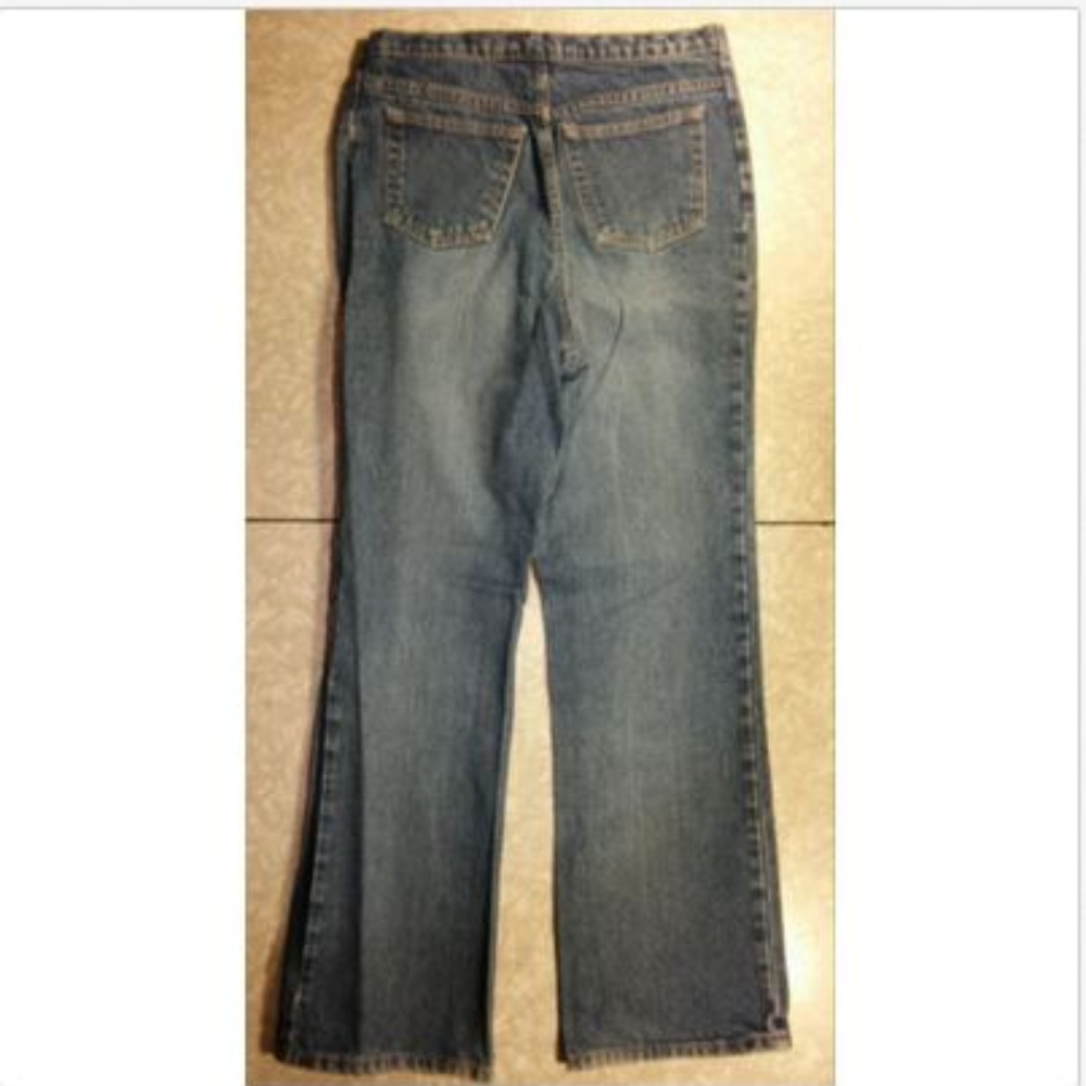 Duo Maternity Boot Cut Jeans Size 8 Stretch Spandex Medium Wash Full Cloth Panel